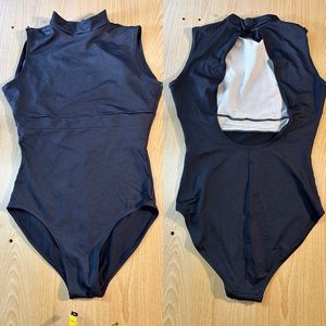 Gaynor Minden Black Leotard Size medium